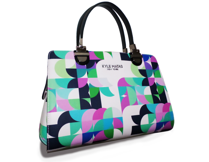 GEO-POP GENUINE ITALIAN LEATHER HANDBAG