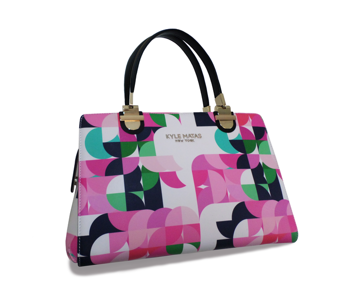 GEO-POP GENUINE ITALIAN LEATHER HANDBAG