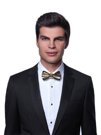 GOLD MOIRÉ DELUXE BOW TIE