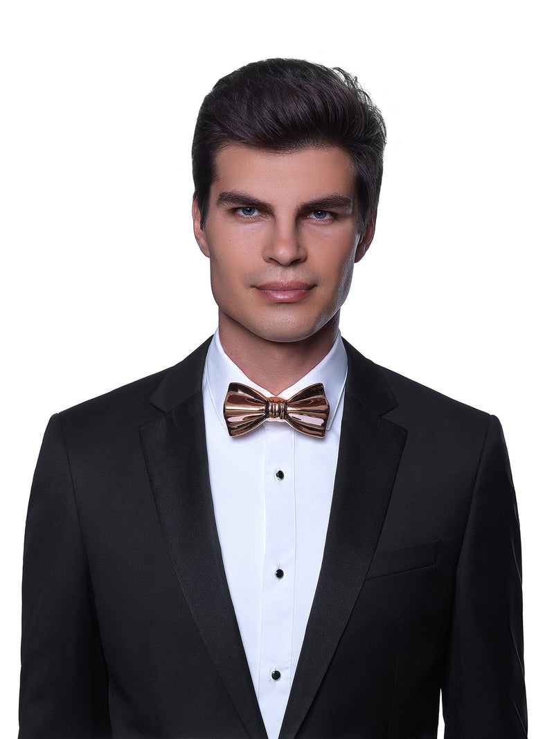ROSE GOLD MOIRÉ DELUXE BOW TIE – KYLE MATAS NEW YORK LTD