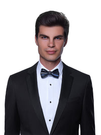 SPACE GRAY MOIRÉ DELUXE BOW TIE