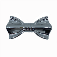 PLATINUM MOIRÉ CERAMICA BOW TIE