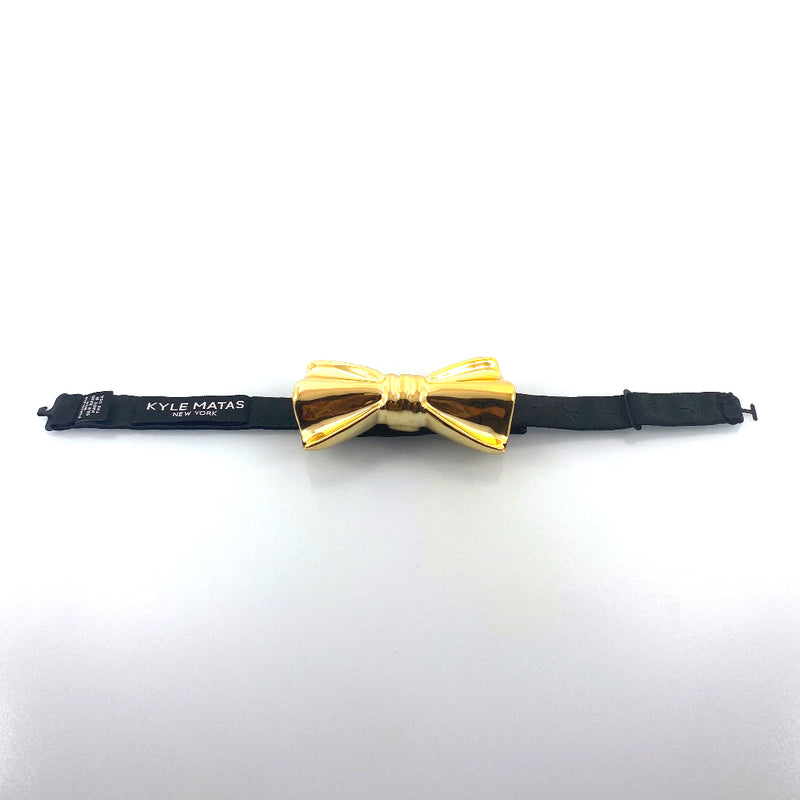 GOLD MOIRÉ CERAMICA BOW TIE