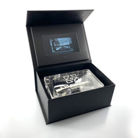 PLATINUM MOIRÉ DIGITAL BOW TIE