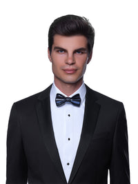 SPACE GRAY MOIRÉ DIGITAL BOW TIE
