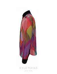 LONG SLEEVE SEMI-TRANSPARENT SLIM FIT MEN'S SHIRT